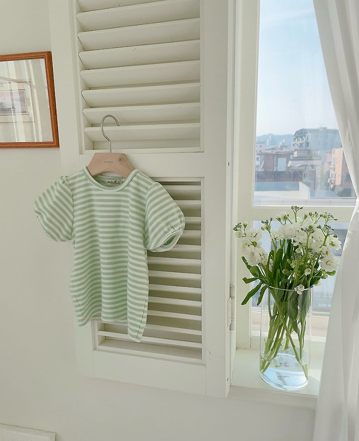 Studio M - Korean Children Fashion - #minifashionista - Candy Stripe Puff Tee - 8