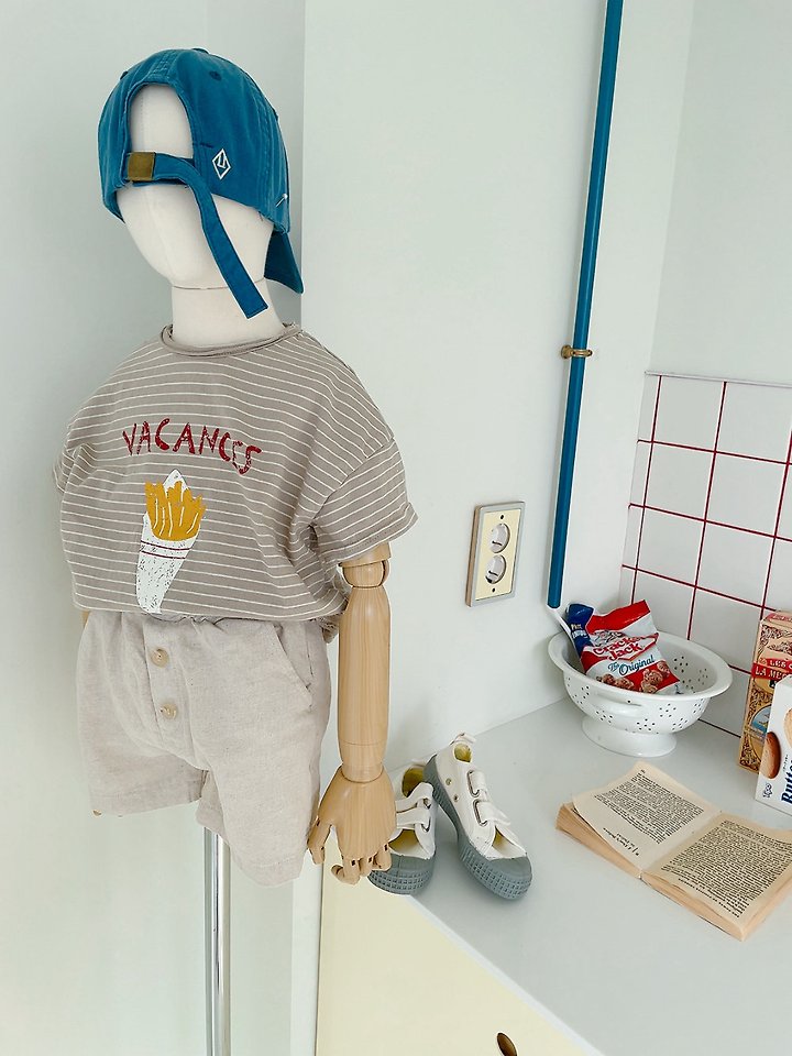 Studio M - Korean Children Fashion - #magicofchildhood - French Stripe Tee - 4
