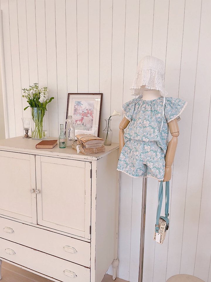 Studio M - Korean Children Fashion - #minifashionista - Paul & Joe Print Back Tie Blouse - 2