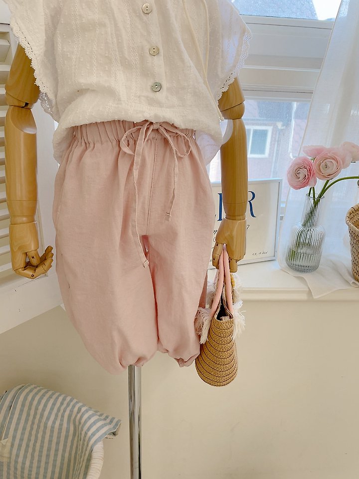 Studio M - Korean Children Fashion - #minifashionista - Gemma Linen Pants - 4