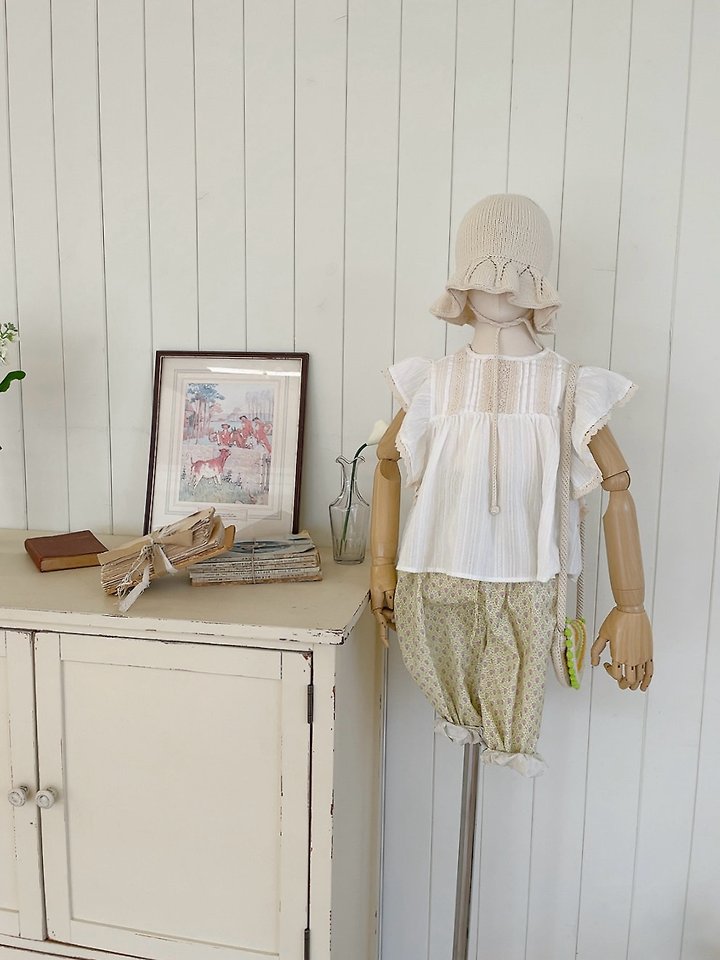 Studio M - Korean Children Fashion - #prettylittlegirls - Nana Strap Flower Pants - 2