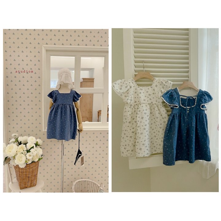 Studio M - Korean Children Fashion - #prettylittlegirls - Blooming Linen One-piece