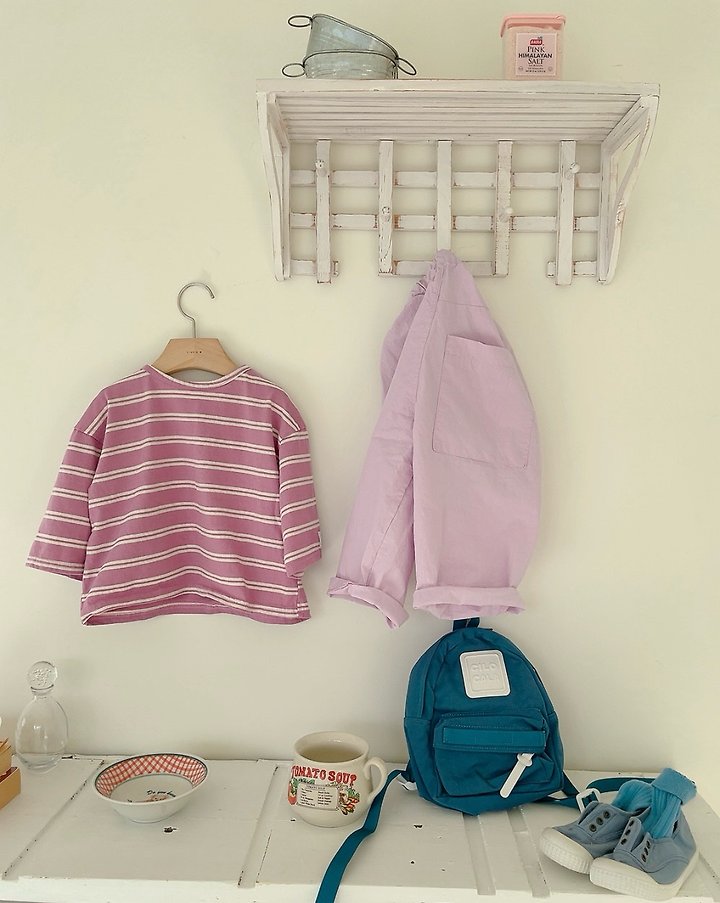 Studio M - Korean Children Fashion - #stylishchildhood - Boxy Stripe Tee - 8