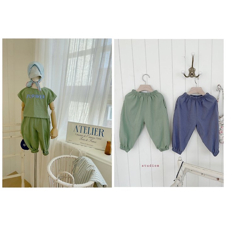 Studio M - Korean Children Fashion - #todddlerfashion - Flower Banding Pants