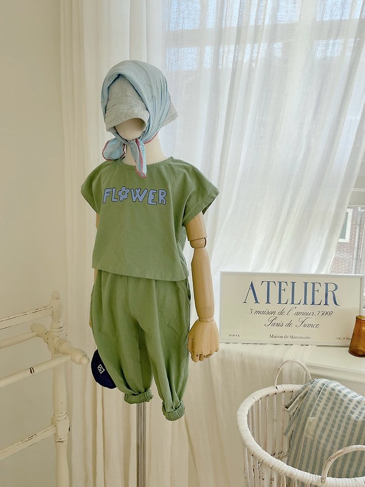 Studio M - Korean Children Fashion - #toddlerclothing - Flower Banding Pants - 2