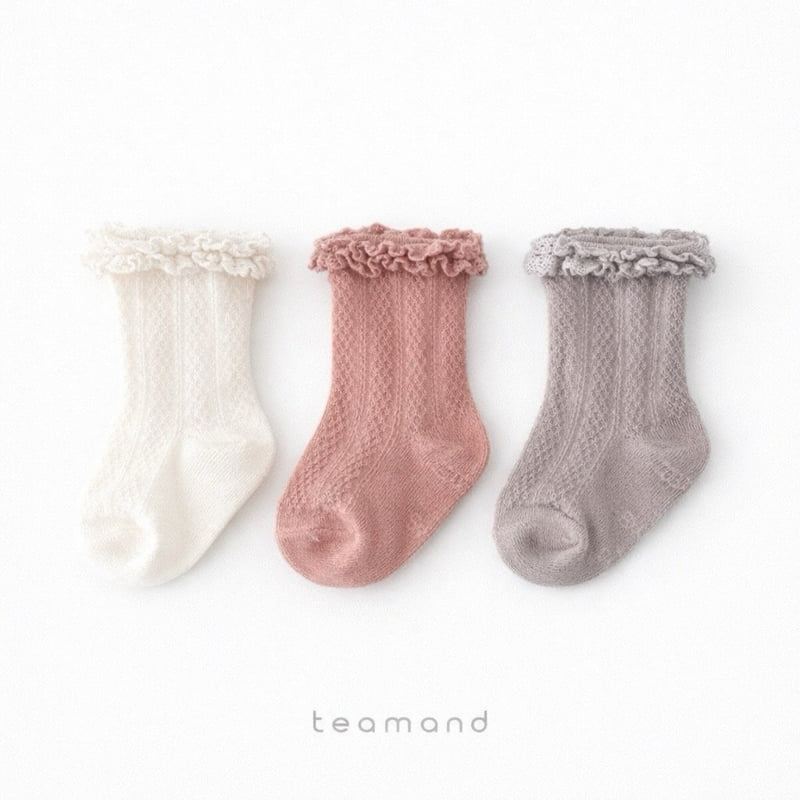 Teamand - Korean Baby Fashion - #babyboutique - French Lace Socks