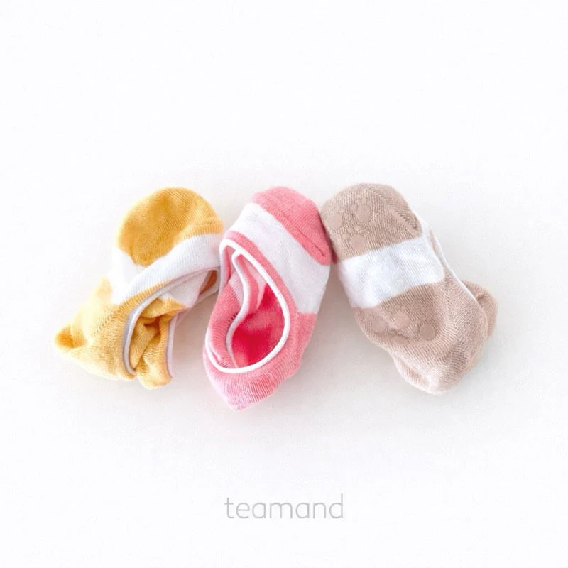 Teamand - Korean Baby Fashion - #babyboutique - Two-Tone Socks Pure Set