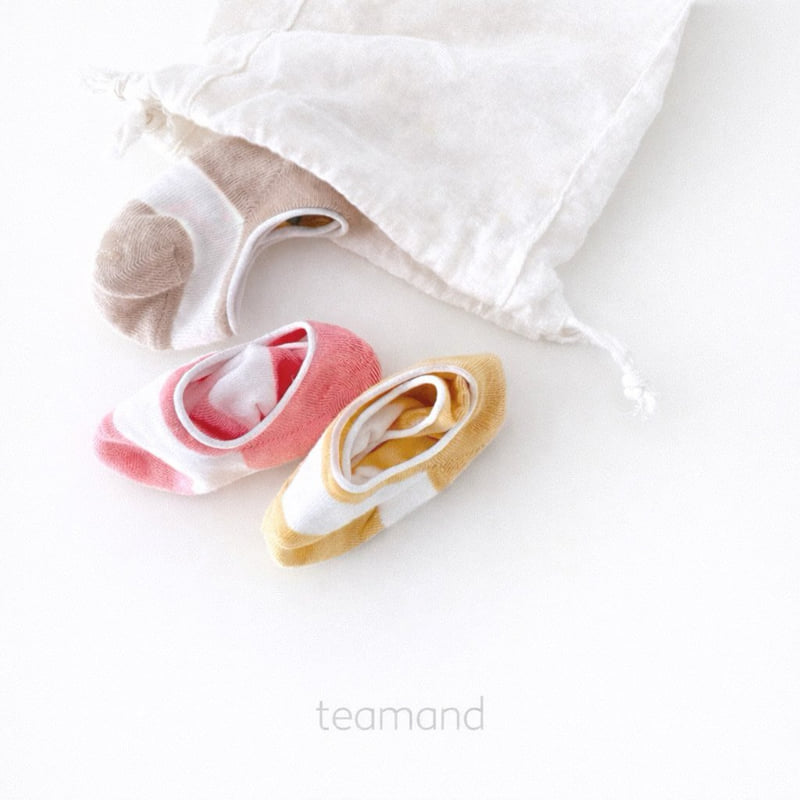 Teamand - Korean Baby Fashion - #babyboutiqueclothing - Two-Tone Socks Pure Set - 2