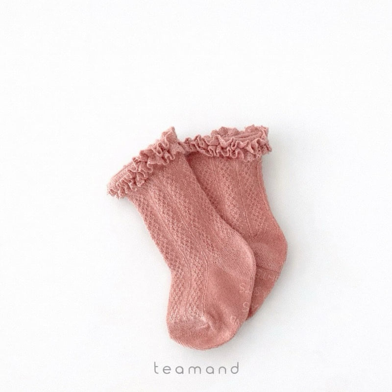 Teamand - Korean Baby Fashion - #babyclothing - French Lace Socks - 4