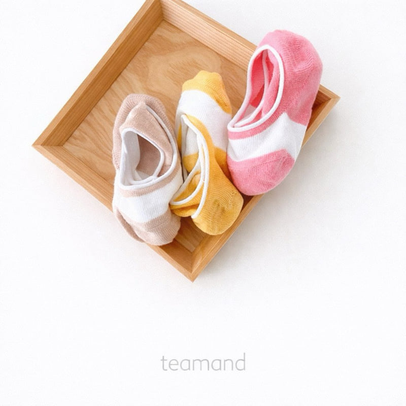 Teamand - Korean Baby Fashion - #babyclothing - Two-Tone Socks Pure Set - 4