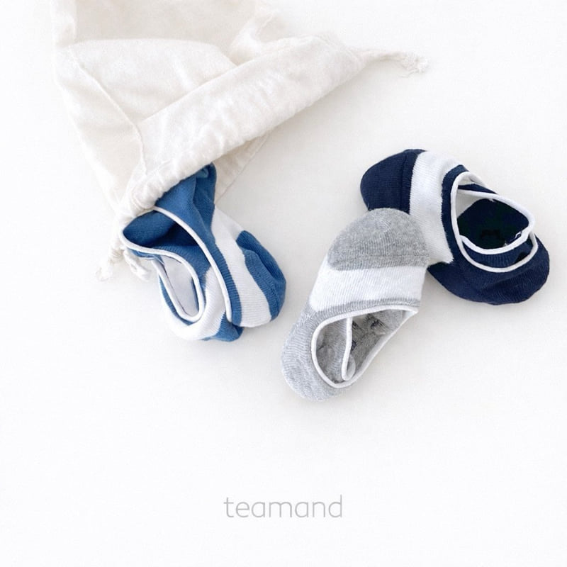 Teamand - Korean Baby Fashion - #babyfashion - Two-Tone Socks Basic Set - 2