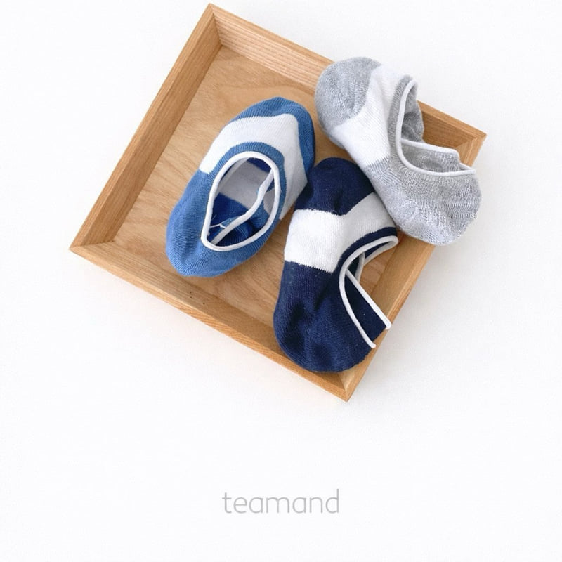 Teamand - Korean Baby Fashion - #babyfever - Two-Tone Socks Basic Set - 4