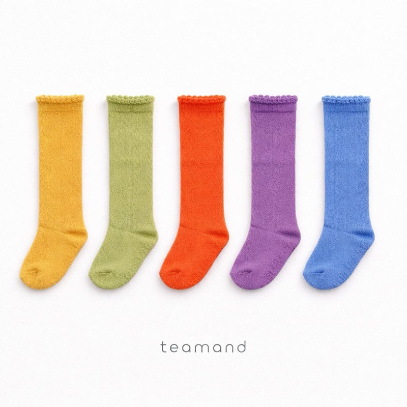 Teamand - Korean Baby Fashion - #babyoutfit - Macaron Knee Socks