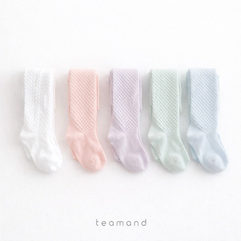 Teamand - Korean Baby Fashion - #onlinebabyboutique - Summer Waffle Tights