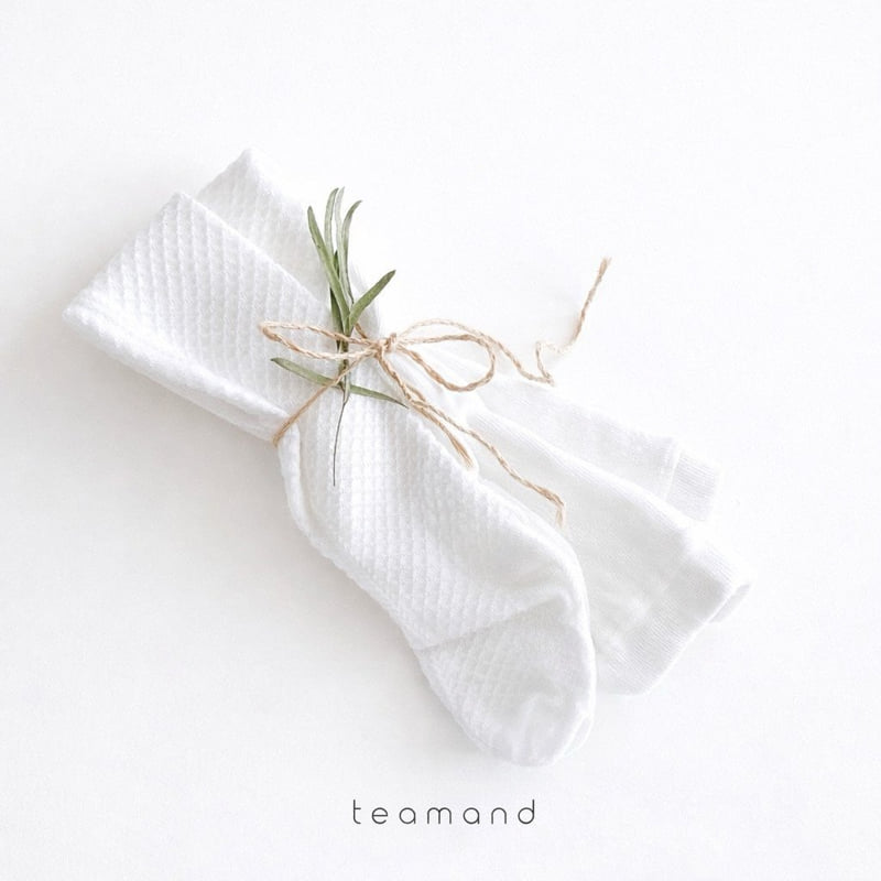 Teamand - Korean Baby Fashion - #onlinebabyshop - Summer Waffle Tights - 2