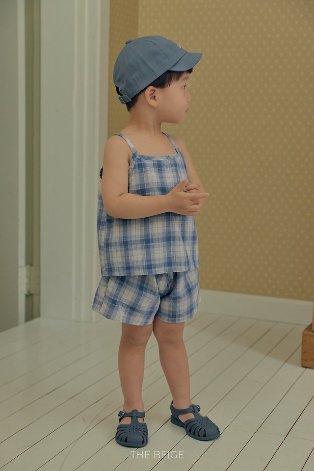 The Beige - Korean Baby Fashion - #babyboutique - 26 Check Strap Sleeveless - 11