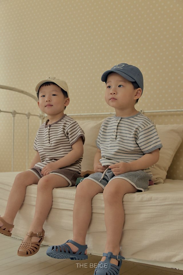 The Beige - Korean Baby Fashion - #babyboutique - Waffle Short Sleeve Tee - 9