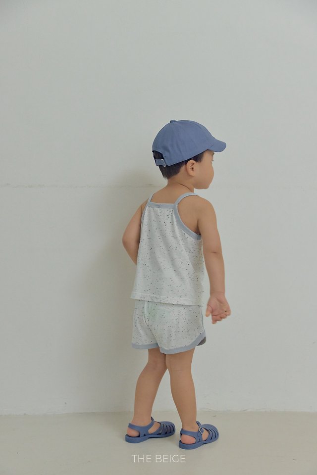 The Beige - Korean Baby Fashion - #onlinebabyshop - Rib Strap Sleeveless Set - 4