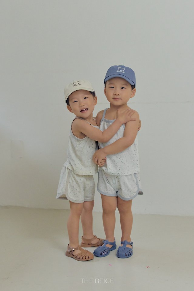 The Beige - Korean Baby Fashion - #babyboutique - Rib Strap Sleeveless Set - 5