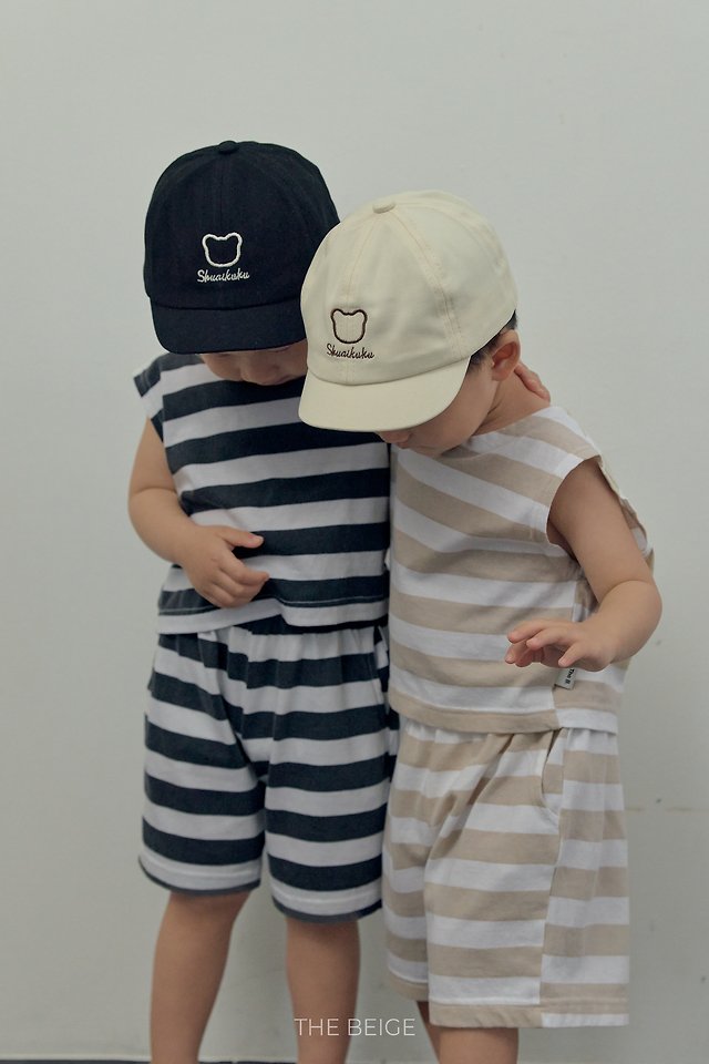 The Beige - Korean Baby Fashion - #babyboutique - 26 Striped Sleeveless Set - 2