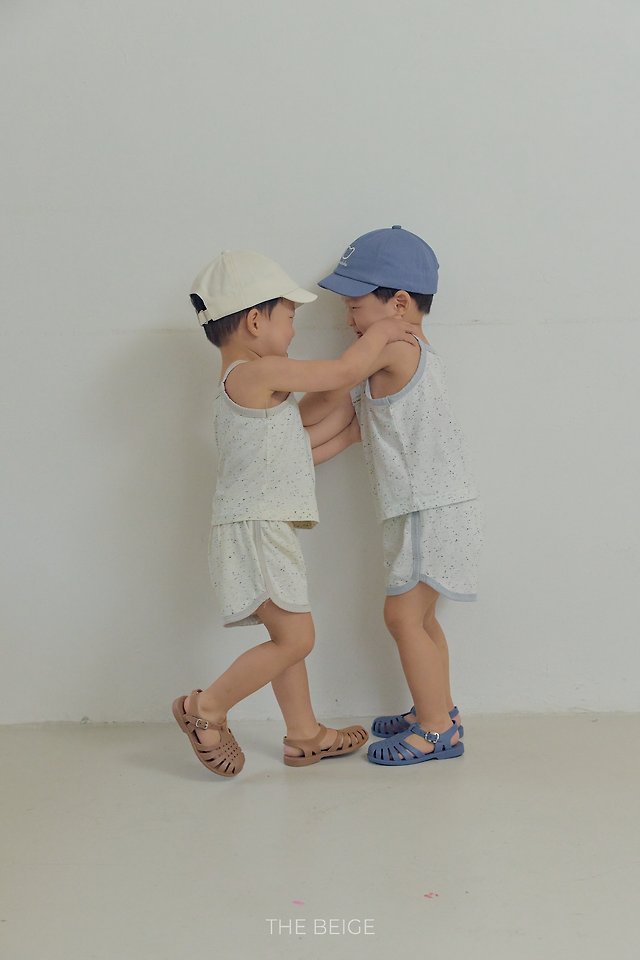 The Beige - Korean Baby Fashion - #babyboutiqueclothing - Rib Strap Sleeveless Set - 6