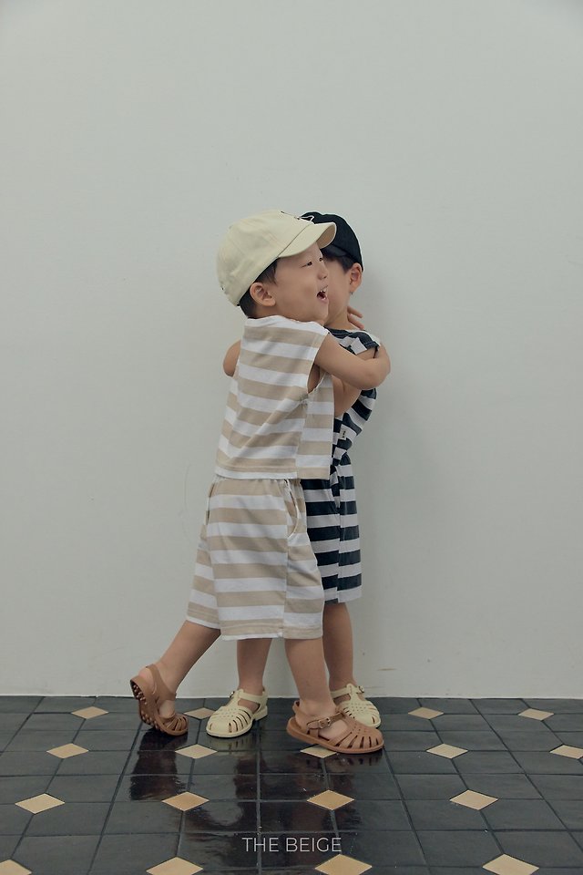 The Beige - Korean Baby Fashion - #babyboutique - 26 Striped Sleeveless Set - 4