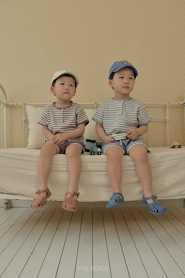 The Beige - Korean Baby Fashion - #babyclothing - Waffle Short Sleeve Tee - 12