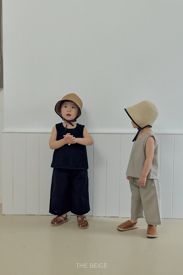 The Beige - Korean Baby Fashion - #babyfashion - Linen Long Sleeveless - 11