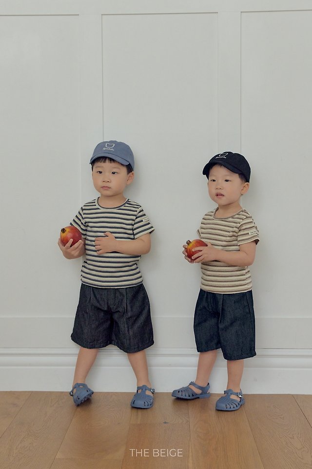 The Beige - Korean Baby Fashion - #babyfever - Ribbed Slim Tee - 6