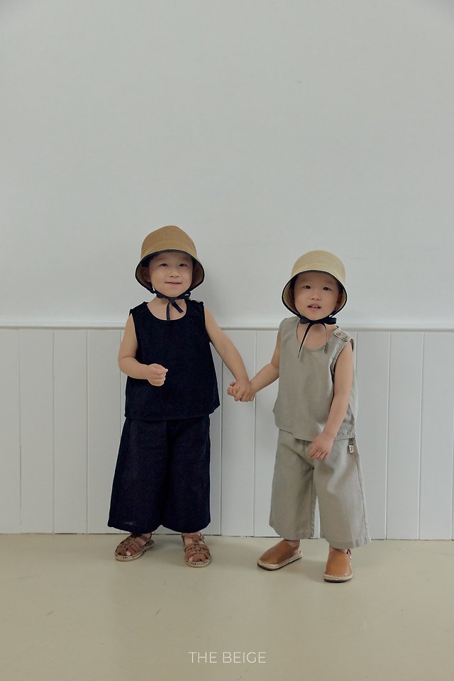 The Beige - Korean Baby Fashion - #babyfever - Linen Long Sleeveless - 12