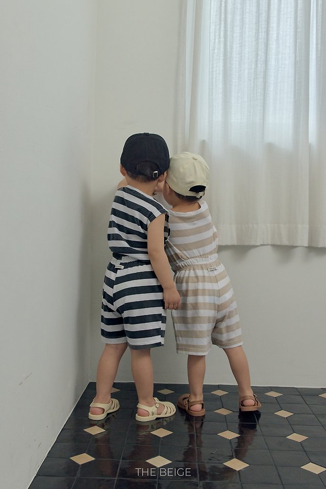 The Beige - Korean Baby Fashion - #babyfever - 26 Striped Sleeveless Set - 7