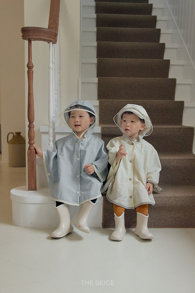 The Beige - Korean Baby Fashion - #babyfashion - Poncho Raincoat - 4