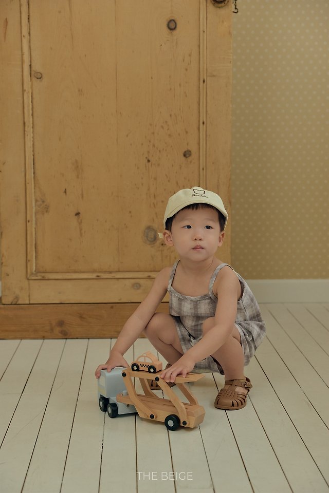 The Beige - Korean Baby Fashion - #babygirlfashion - 26 Check Strap Sleeveless - 2