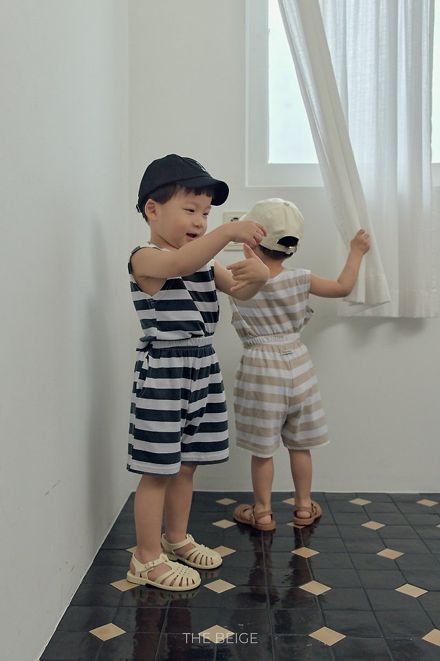 The Beige - Korean Baby Fashion - #babygirlfashion - 26 Striped Sleeveless Set - 8
