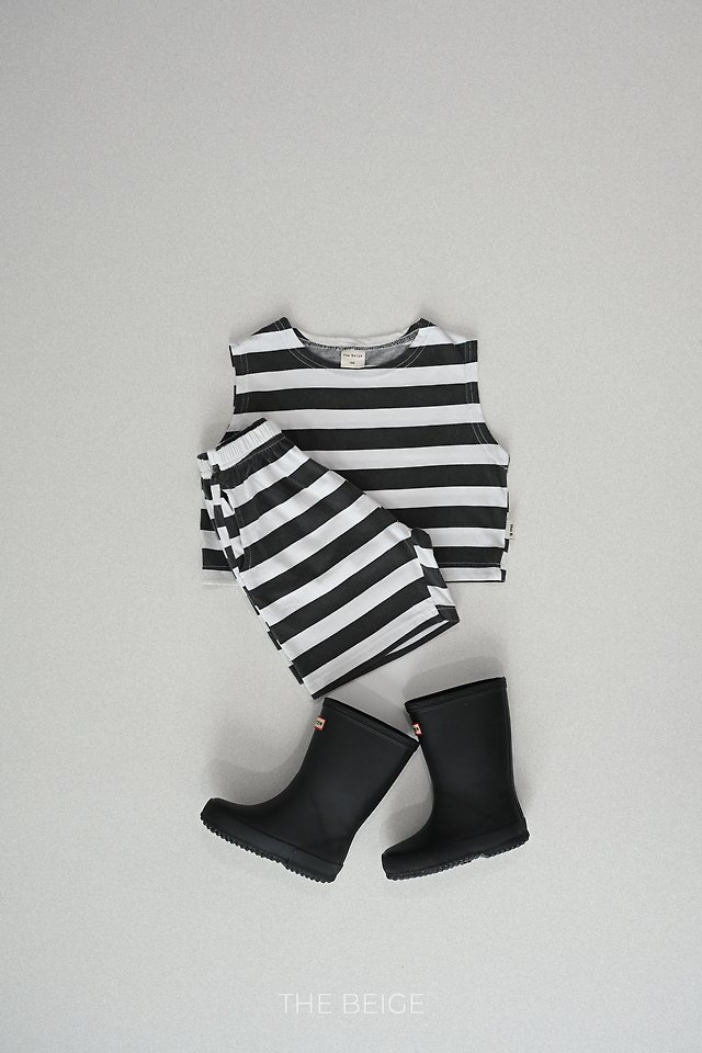 The Beige - Korean Baby Fashion - #babylifestyle - 26 Striped Sleeveless Set - 9