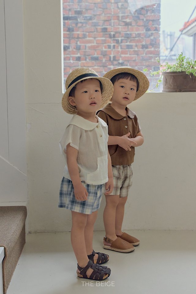 The Beige - Korean Baby Fashion - #babyoninstagram - 26 Check Shorts - 5