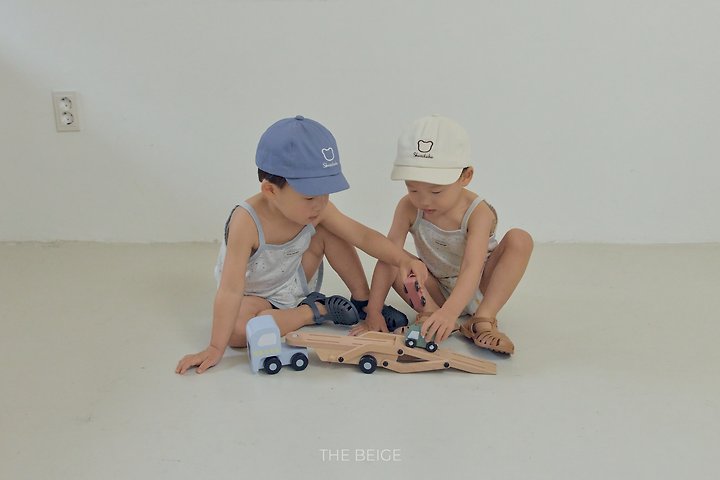 The Beige - Korean Baby Fashion - #babyoninstagram - Rib Strap Sleeveless Set - 12