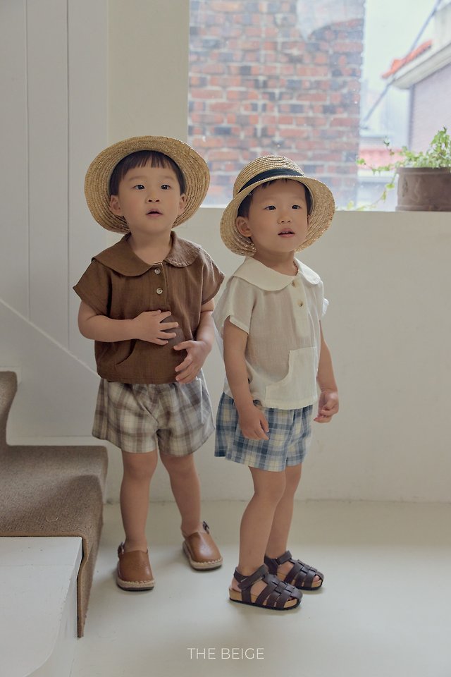The Beige - Korean Baby Fashion - #babyootd - 26 Check Shorts - 6