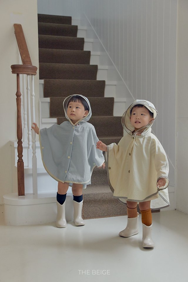 The Beige - Korean Baby Fashion - #babyootd - Poncho Raincoat - 8