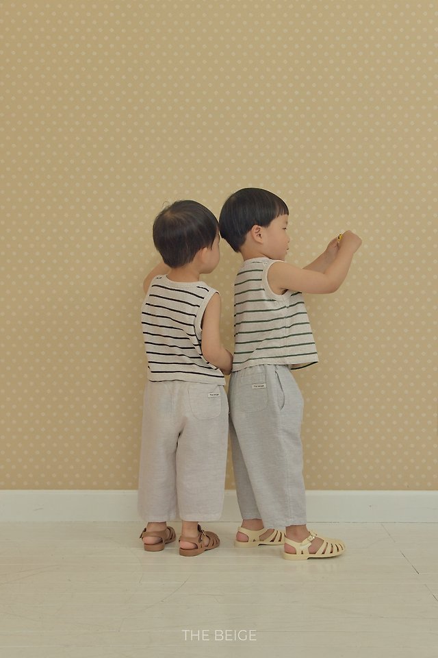 The Beige - Korean Baby Fashion - #babyoutfit - 8-Length Baggy Pants - 3