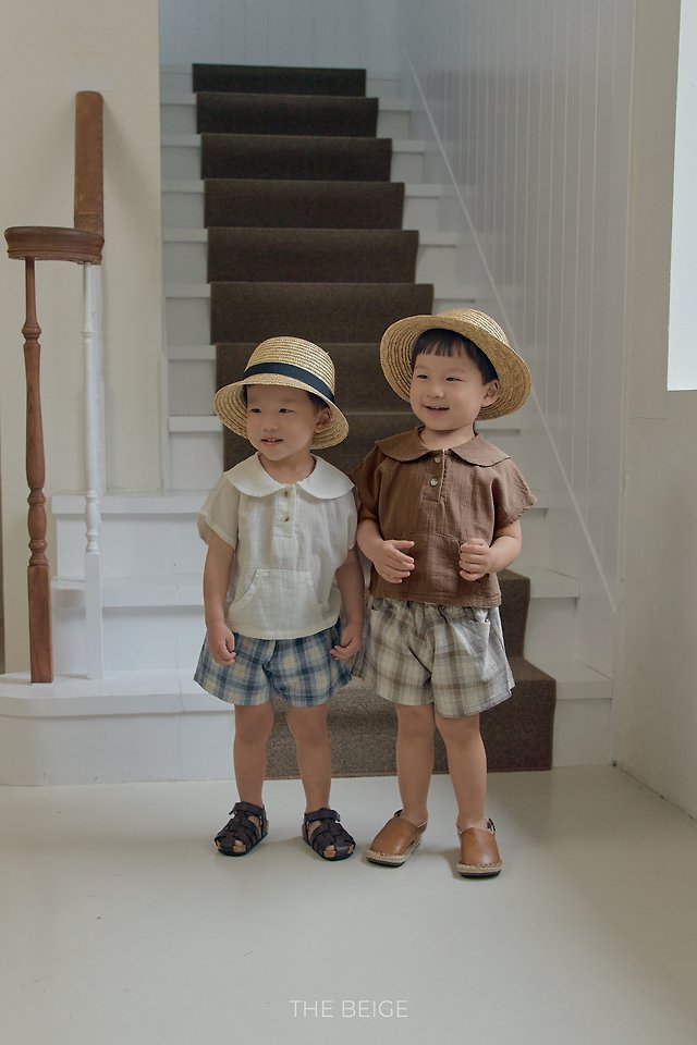 The Beige - Korean Baby Fashion - #babyoutfit - 26 Check Shorts - 7