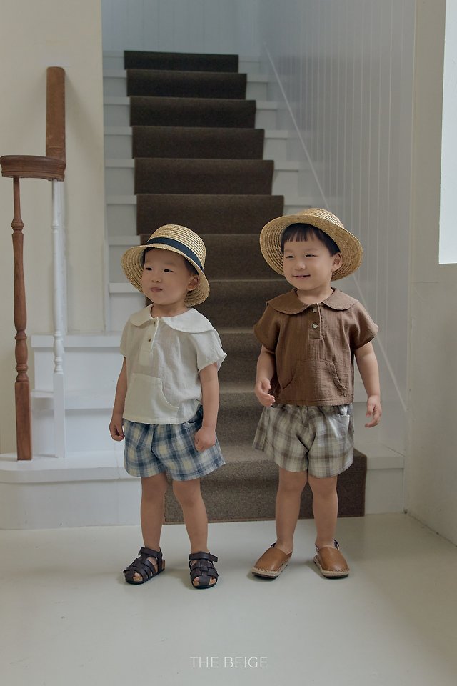 The Beige - Korean Baby Fashion - #babyoutfit - 26 Check Shorts - 8