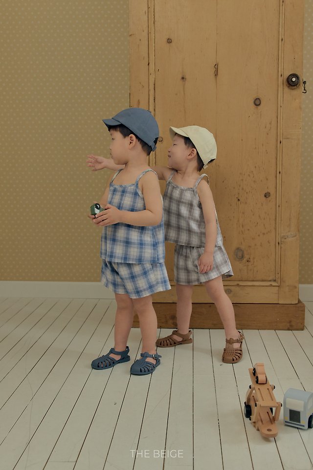 The Beige - Korean Baby Fashion - #babyoutfit - 26 Check Strap Sleeveless - 7