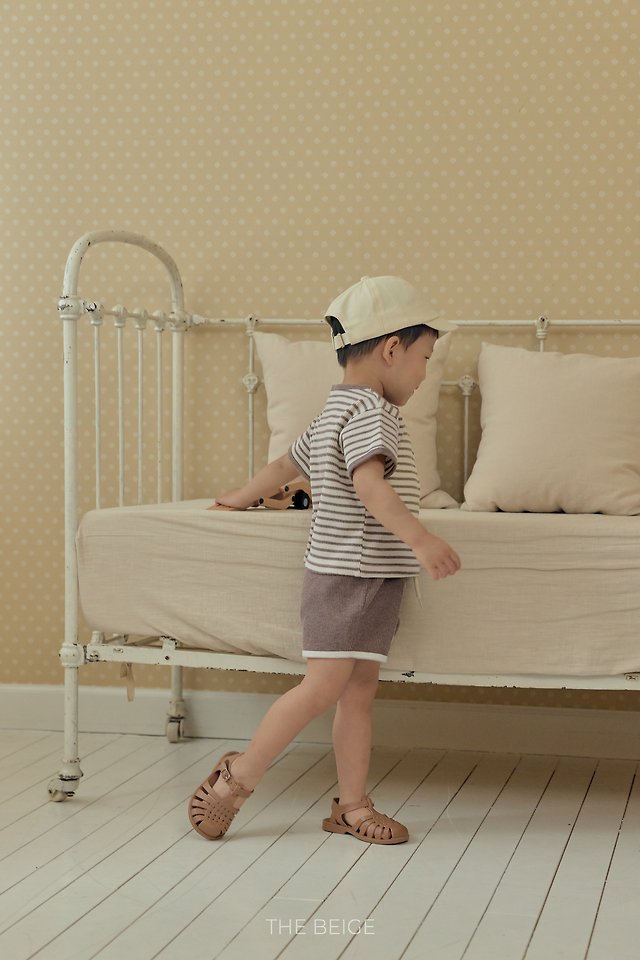 The Beige - Korean Baby Fashion - #babyoutfit - Waffle Short Sleeve Tee - 5