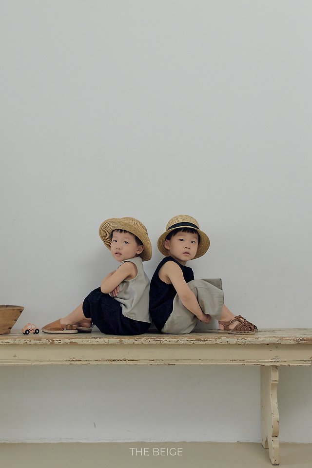 The Beige - Korean Baby Fashion - #babyoutfit - Linen Long Sleeveless - 3
