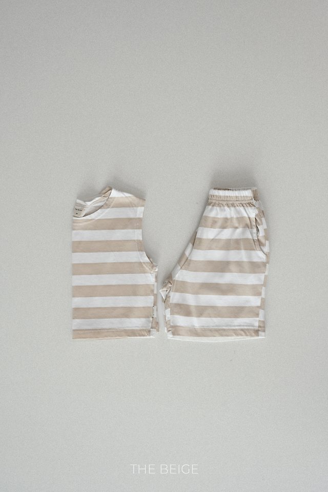 The Beige - Korean Baby Fashion - #babyoutfit - 26 Striped Sleeveless Set - 12