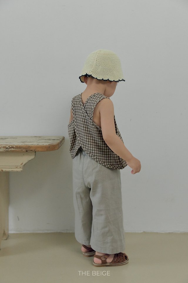 The Beige - Korean Baby Fashion - #babywear - Cross Sleeveless - 11