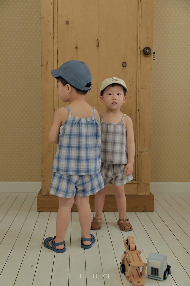 The Beige - Korean Baby Fashion - #babywear - 26 Check Strap Sleeveless - 8