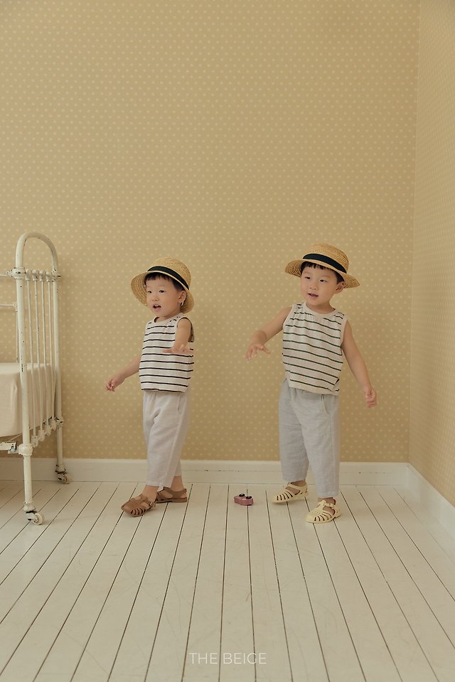 The Beige - Korean Baby Fashion - #onlinebabyboutique - 8-Length Baggy Pants - 5