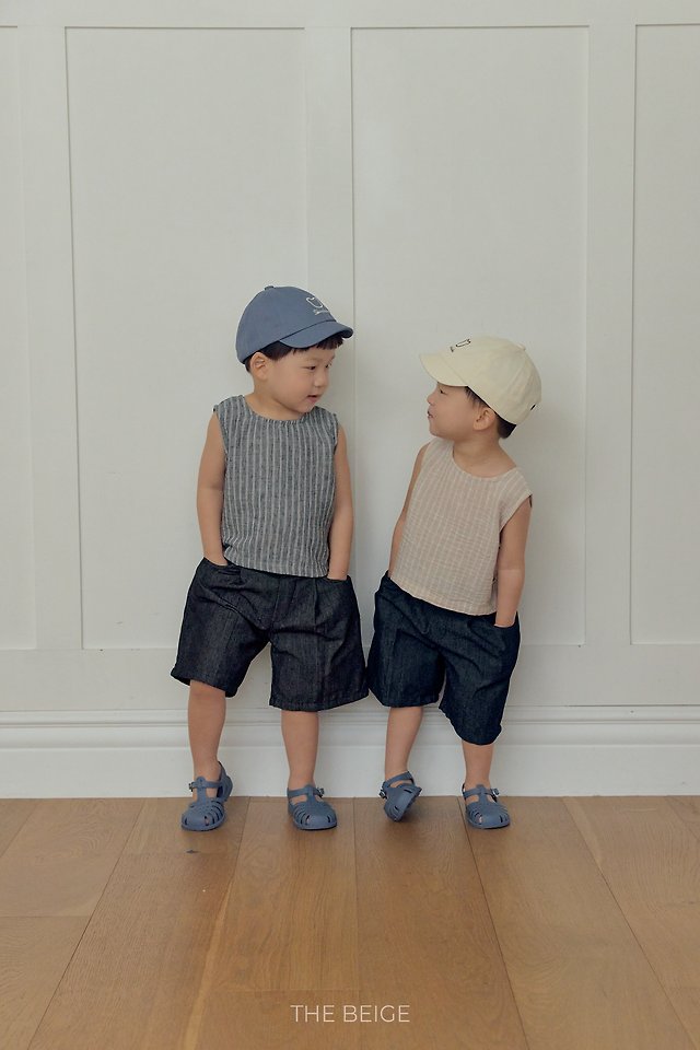 The Beige - Korean Baby Fashion - #onlinebabyboutique - ST Woven Sleeveless - 3
